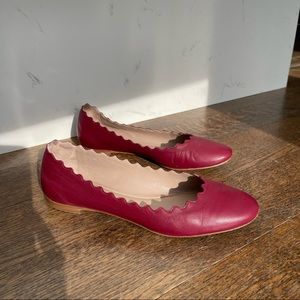 Chloé Red Ballet Flat Size 37
